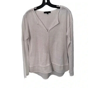 Sanctuary Women's Long Sleeve Knit Top White Size Medium